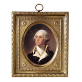 George Washington Print in Embossed Brass Frame