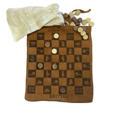 Colonial-British Leather Checkerboard Set